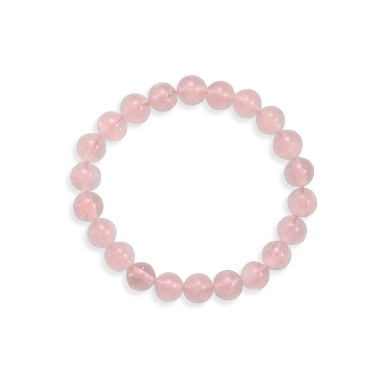 Rose quartz round bead bracelet (8mm)