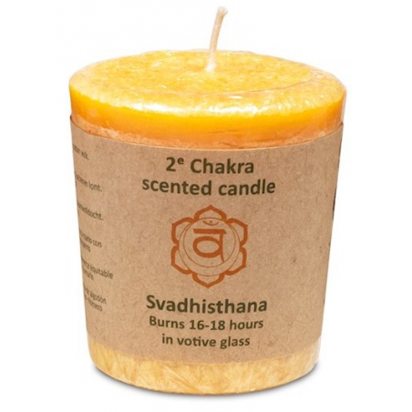 2e Chakra votief Geurkaars Swadisthana (evenwicht) 642