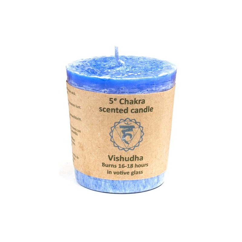 5e Chakra votief Geurkaars Vishudda (creativiteit)