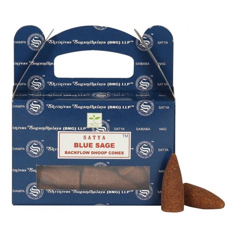 Blauer Salbei Rückfluss Räucherkegel (Satya)