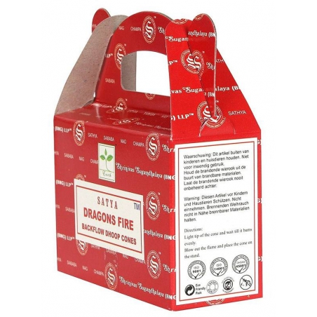 Encens à cône flux de retour Dragon de feu (Satya)