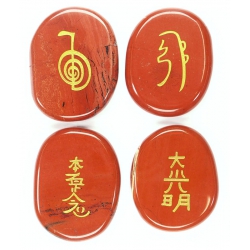 Reiki Symbol Steine Roter Jaspis