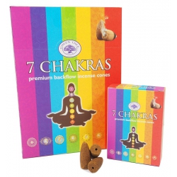 12 packs 7 Chakras backflow incense cones (Green Tree)