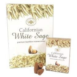 12 packs Californian White Sage backflow incense cones (Green Tree)