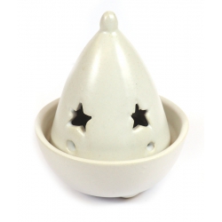 Brûle-encens en cône avec étoile (blanc)