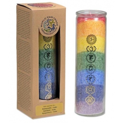 7 chakras candle in glass (100 hours) 2