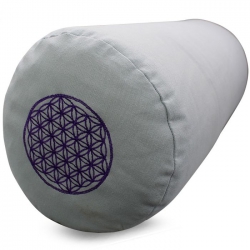 Bolster canvas Flower of Life cool gray