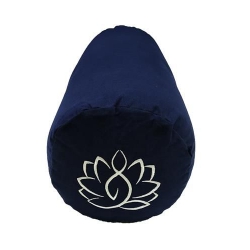 Bolster canvas Lotus navy blue