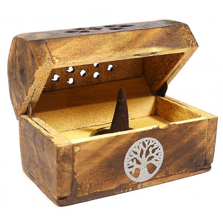 Brûle-encens en cône avec Arbre de la vie