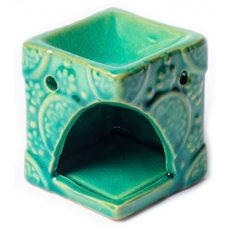 Aroma burner green with flowers