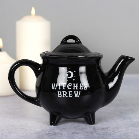 Théière chaudron de sorcière Witches Brew (noir)