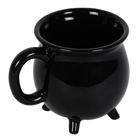 Witch's cauldron mug (black)