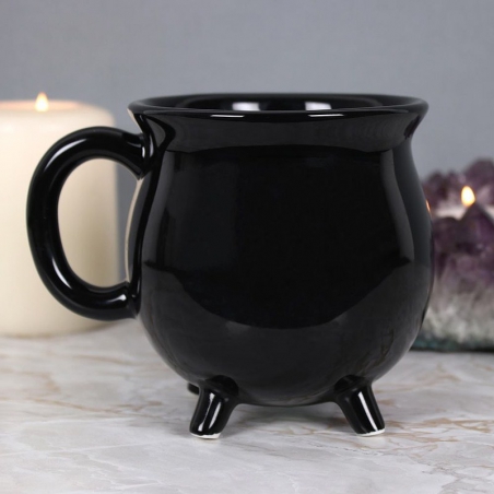 Witch's cauldron mug (black)