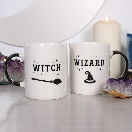Ensemble de mugs sorcière et sorcier Witch & Wizard (blanc)