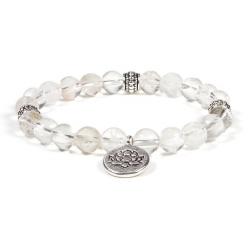 Rock crystal bracelet with Lotus