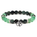 Kambaba und Aventurine Armband mit vierblättrigem Kleeblatt