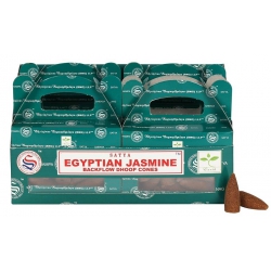 6 paquets Encens à cône flux de retour Jasmin d'Egypte (Satya)