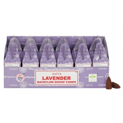 6 pakjes Lavender Backflow kegelwierook (Satya)