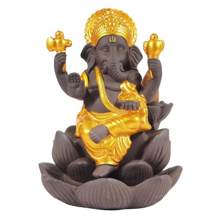 Ganesha backflow wierookbrander (goud/bruin)
