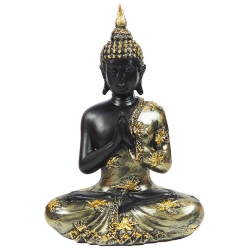 Boeddha Namaste met goudkleurig gewaad