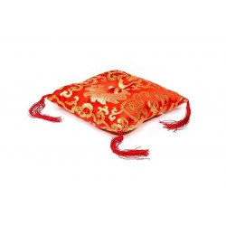 Singing bowl cushion (14cm) red with floral pattern