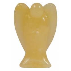 Yellow Jade gemstone angel 35mm