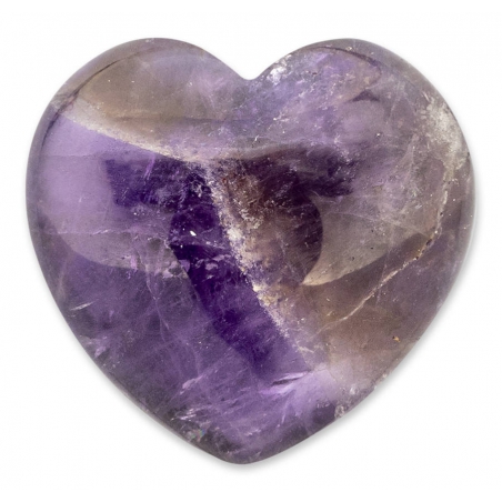 Amethyst gemstone heart 30mm