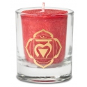 Votive scented candle 1st chakra in glass
