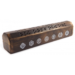 Porte-encens avec 7 symboles Chakra (marron)