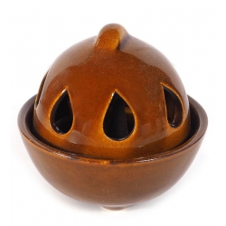 Kegel wierookbrander van keramiek (bruin) 2