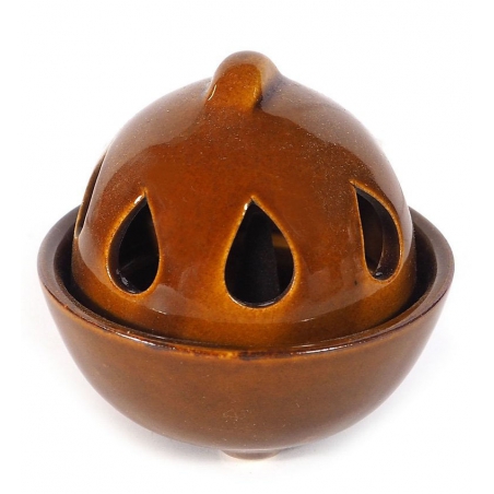 Cone incense burner Ceramic (brown)
