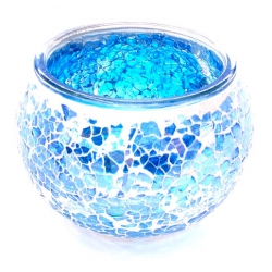 Mosaic tealight holder Light Blue