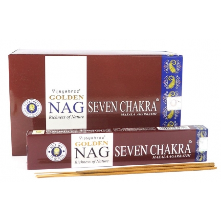 Encens Golden Nag Seven Chakra (12 paquets)