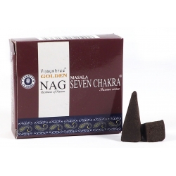Golden Nag Seven Chakra incense cones