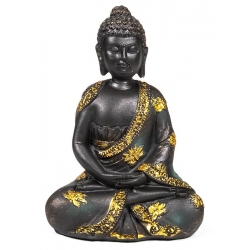 Bouddha de méditation avec une robe d'or