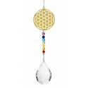 Pendentif cristal chakra Feng Shui Fleur de Vie