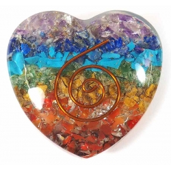 Cœur d'Orgonit Chakra avec spirale de cuivre
