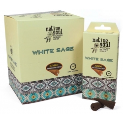 Native Soul White Sage cônes d'encens flux de retour (12 paquets)