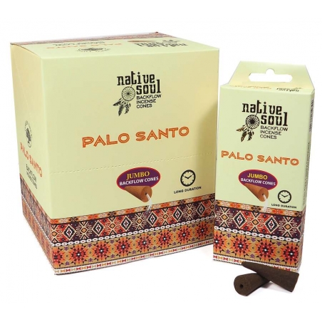 Native Soul Palo Santo cônes d'encens flux de retour (12 paquets)