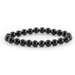 Bracelet en perles de tourmaline noire 8mm