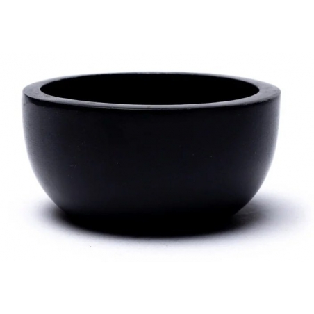 Incense burner Black bowl with white stones