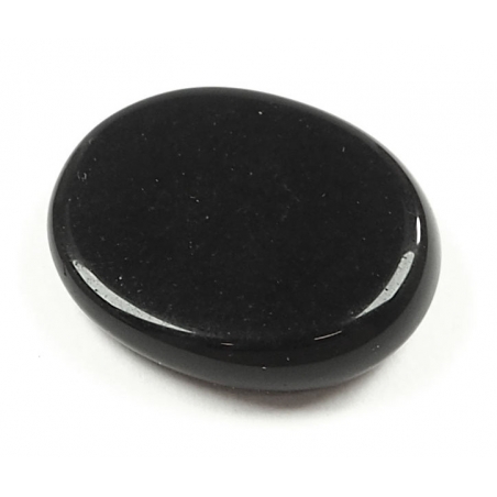 Obsidian Schwarz flacher Stein 35mm