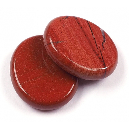 Roter Jaspis flacher Stein 35mm