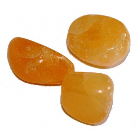 Orange Calcite tumbled stone 15-20mm