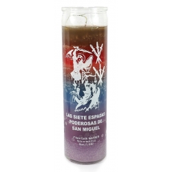 Archangel Michael glass candle