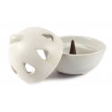 Cone incense burner Ceramic (white)