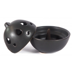 Kegel-Weihrauchbrenner Keramik (schwarz)