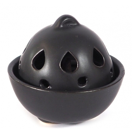Cone incense burner Ceramic (black)