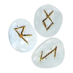 Runic stones of rock crystal
