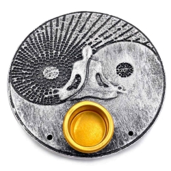 Yin Yang incense burner silver